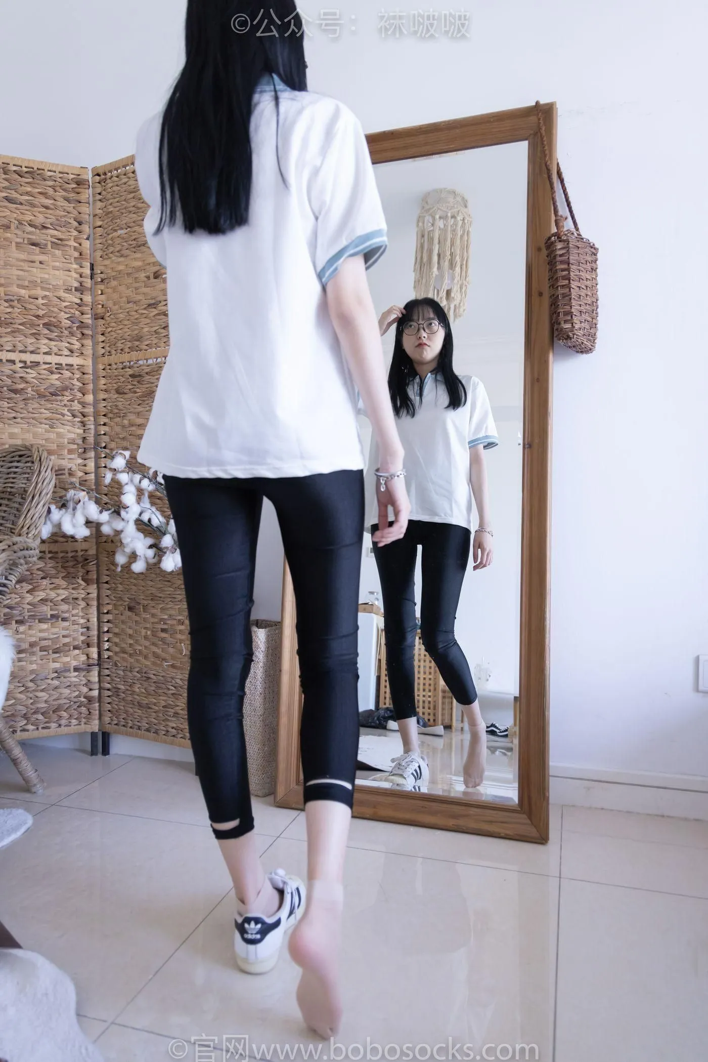 [BoBoSocks袜啵啵]NO.044 稚予-贝壳头、匡威帆布鞋、短肉丝 [154P]插图8